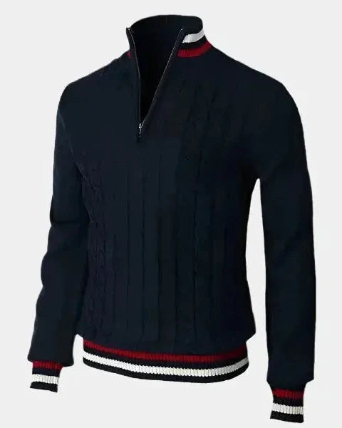 William | Half-Zip Funnel-Neck Jumper