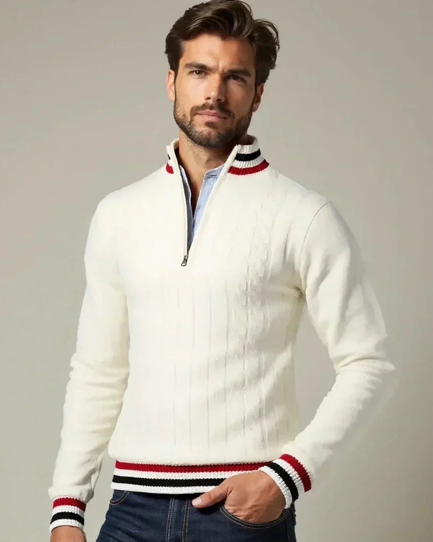 William | Half-Zip Funnel-Neck Jumper