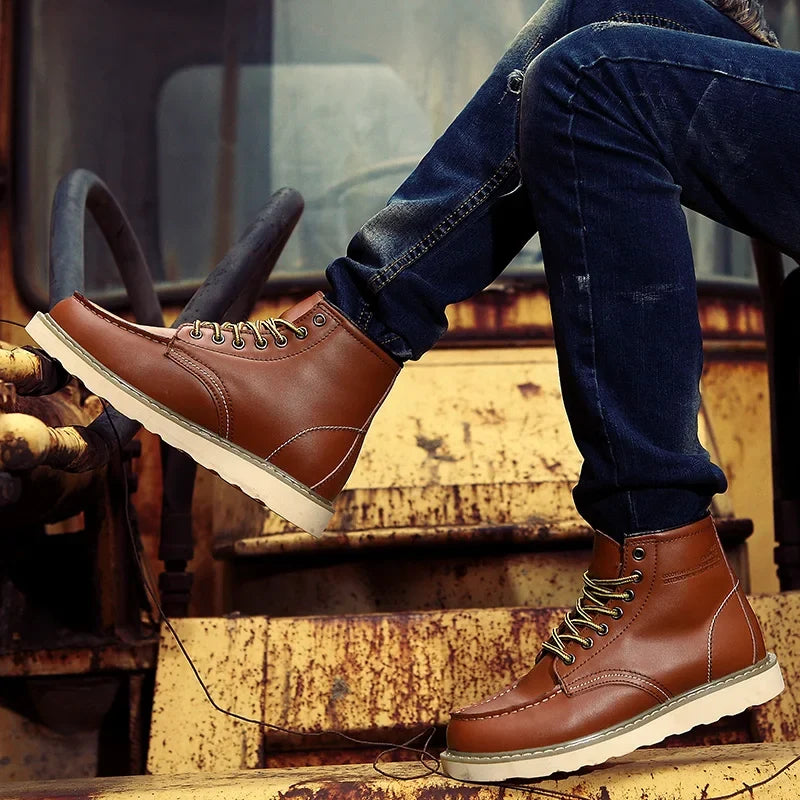 William | Burgundy Heritage Lace-Up Boots