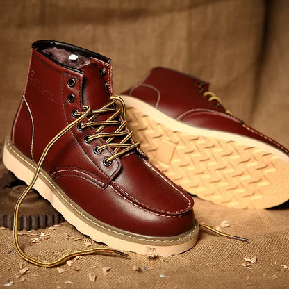 William | Burgundy Heritage Lace-Up Boots