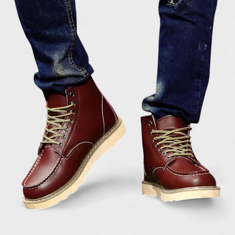William | Burgundy Heritage Lace-Up Boots