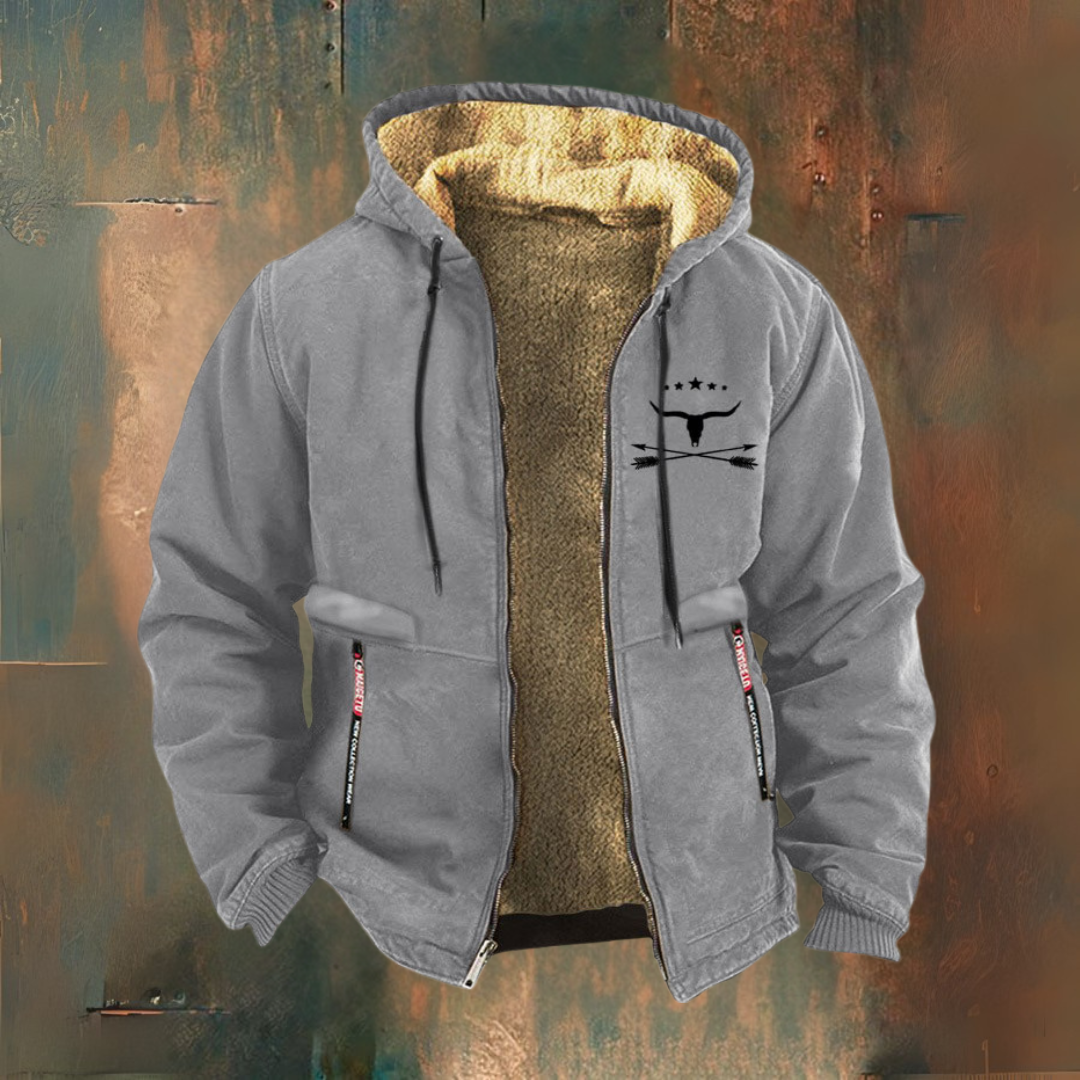 Henry | Black Sherpa-Lined Hooded Jacket