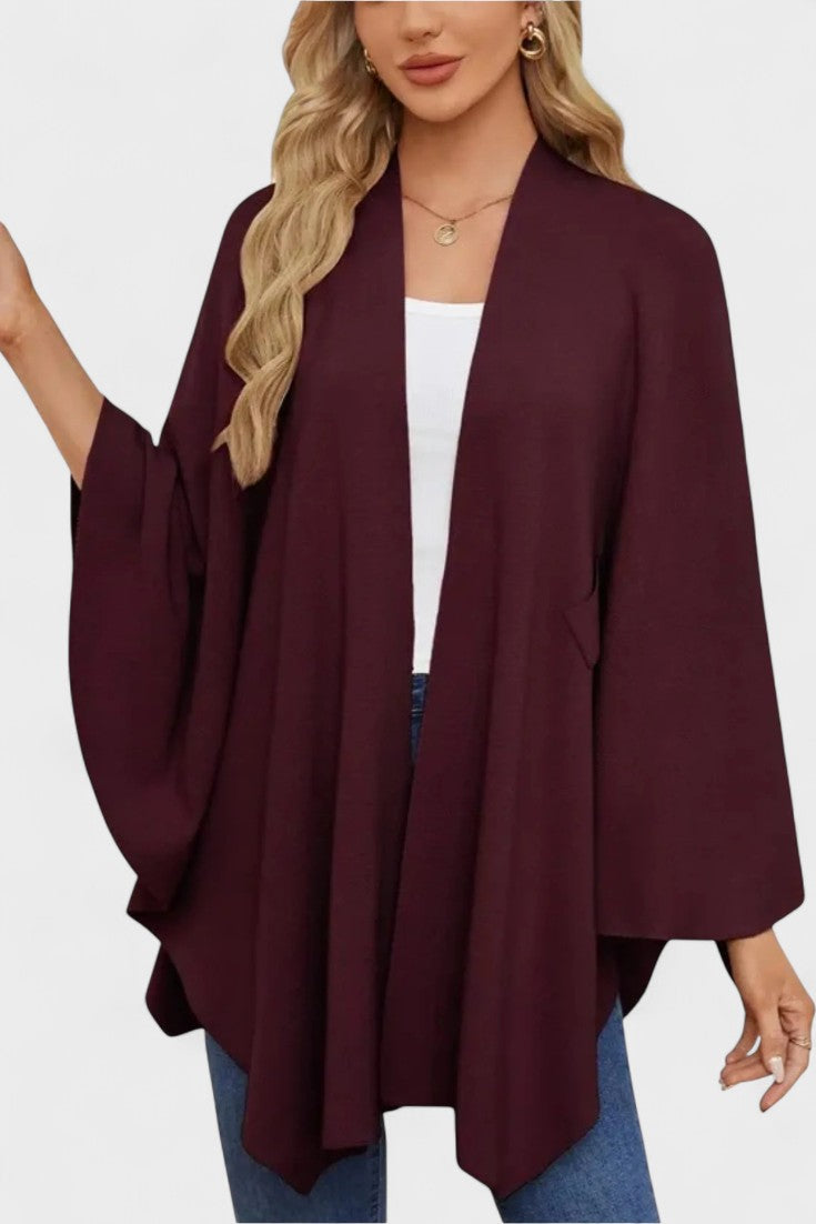 Yvette | Pink Draped Poncho