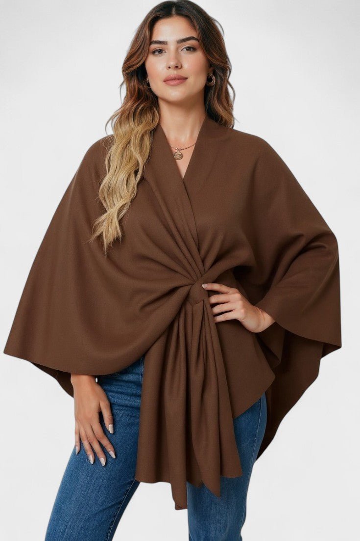 Yvette | Pink Draped Poncho