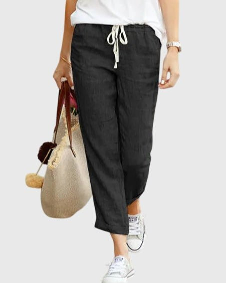 Zelda | Natural Relaxed Trousers