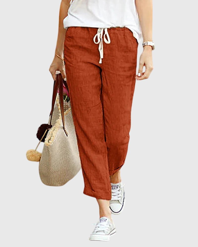 Zelda | Natural Relaxed Trousers