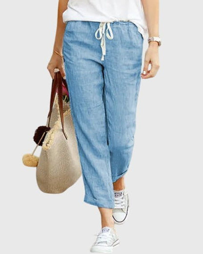 Zelda | Natural Relaxed Trousers