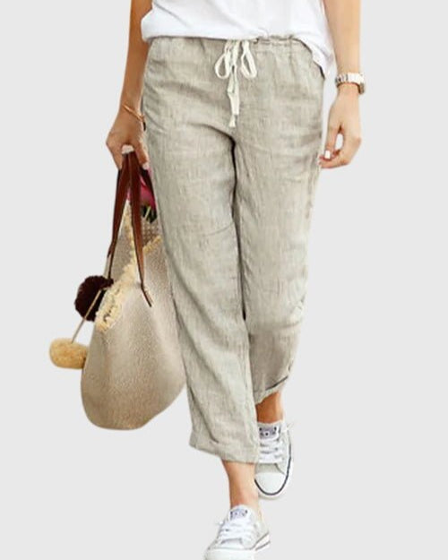 Zelda | Natural Relaxed Trousers