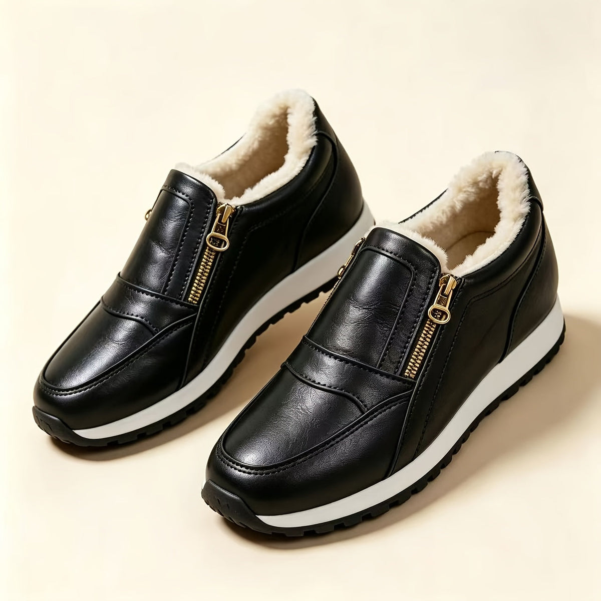 Jennifer | Double-Zip Fleece-Lined Trainers