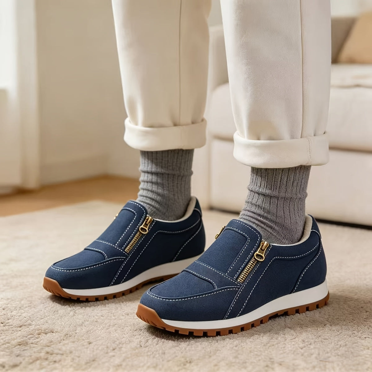 Jennifer | Double-Zip Fleece-Lined Trainers