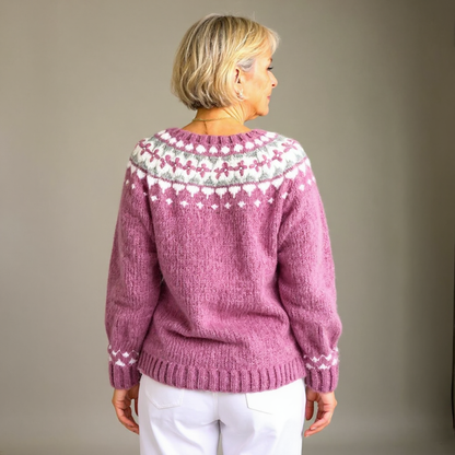 Susan | Dusty Pink Nordic-Inspired Cardigan