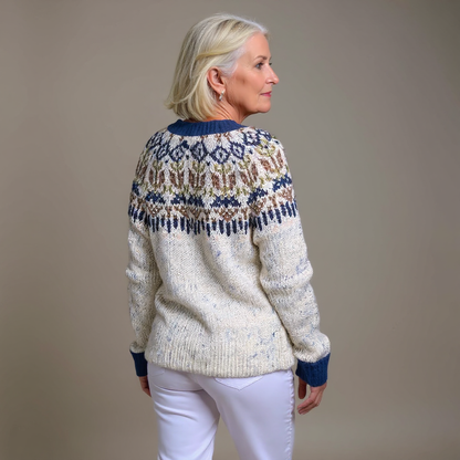 Judith | Cream Heritage Yoke Cardigan