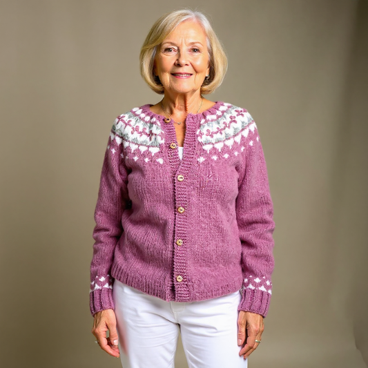 Susan | Dusty Pink Nordic-Inspired Cardigan