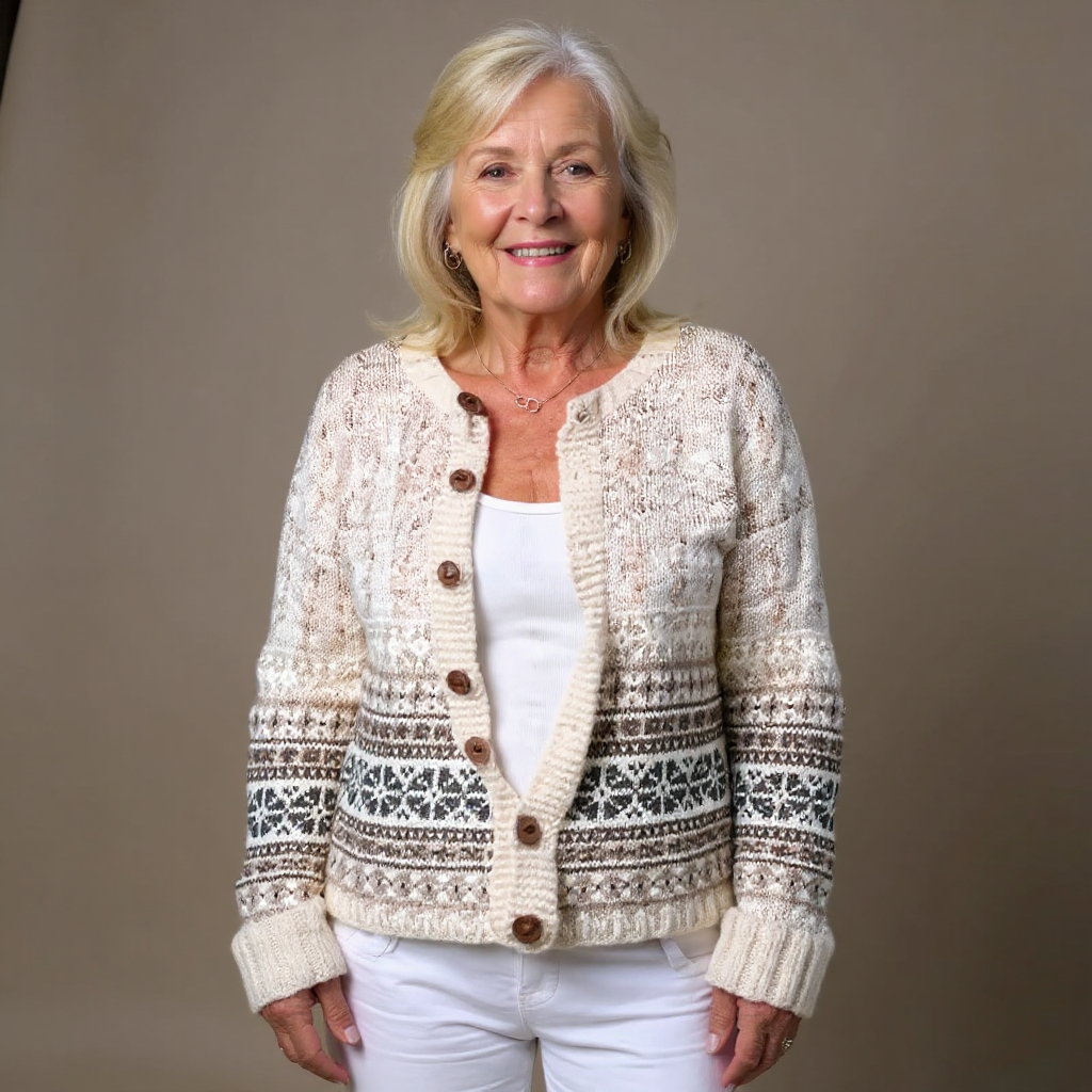 Patricia | Cream Heritage-Inspired Cardigan