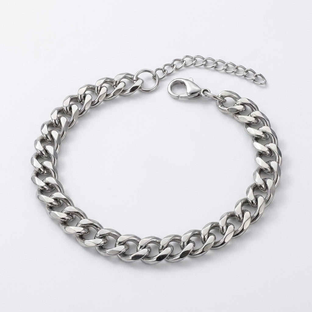 Clara Silver | Curb Chain Anklet