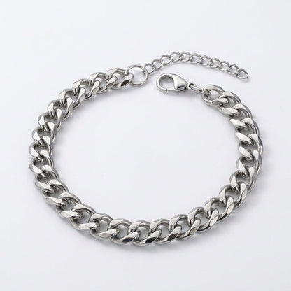 Clara Silver | Curb Chain Anklet