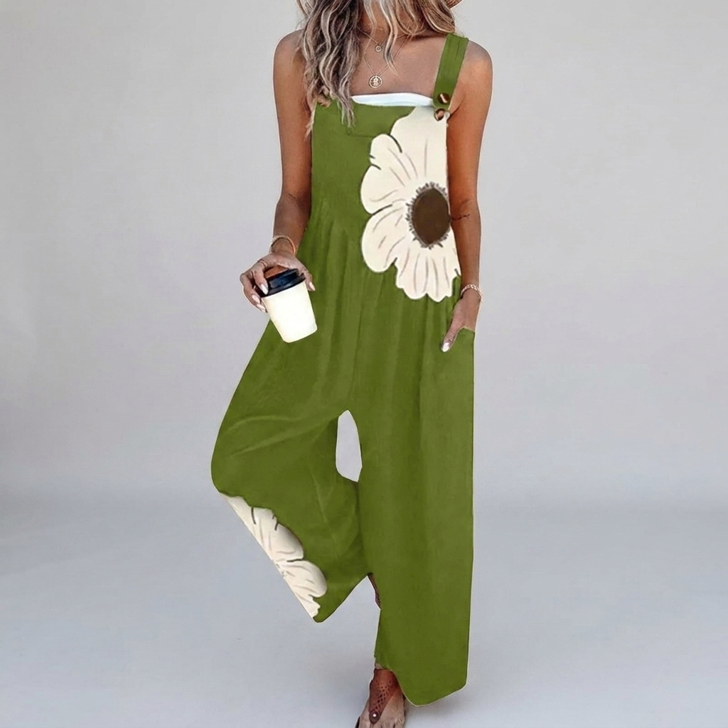 Amelia | Oversized Daisy Dungarees