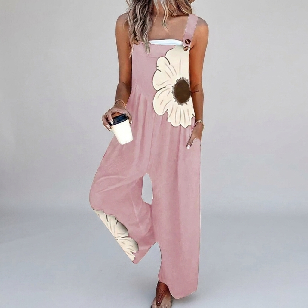 Amelia | Oversized Daisy Dungarees