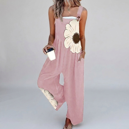 Amelia | Oversized Daisy Dungarees