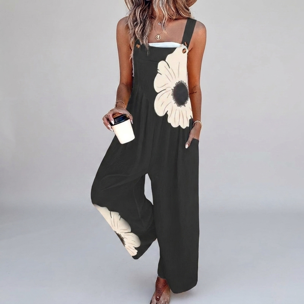 Amelia | Oversized Daisy Dungarees