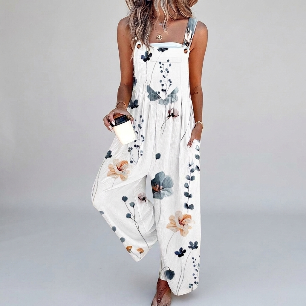 Amelia | Oversized Daisy Dungarees