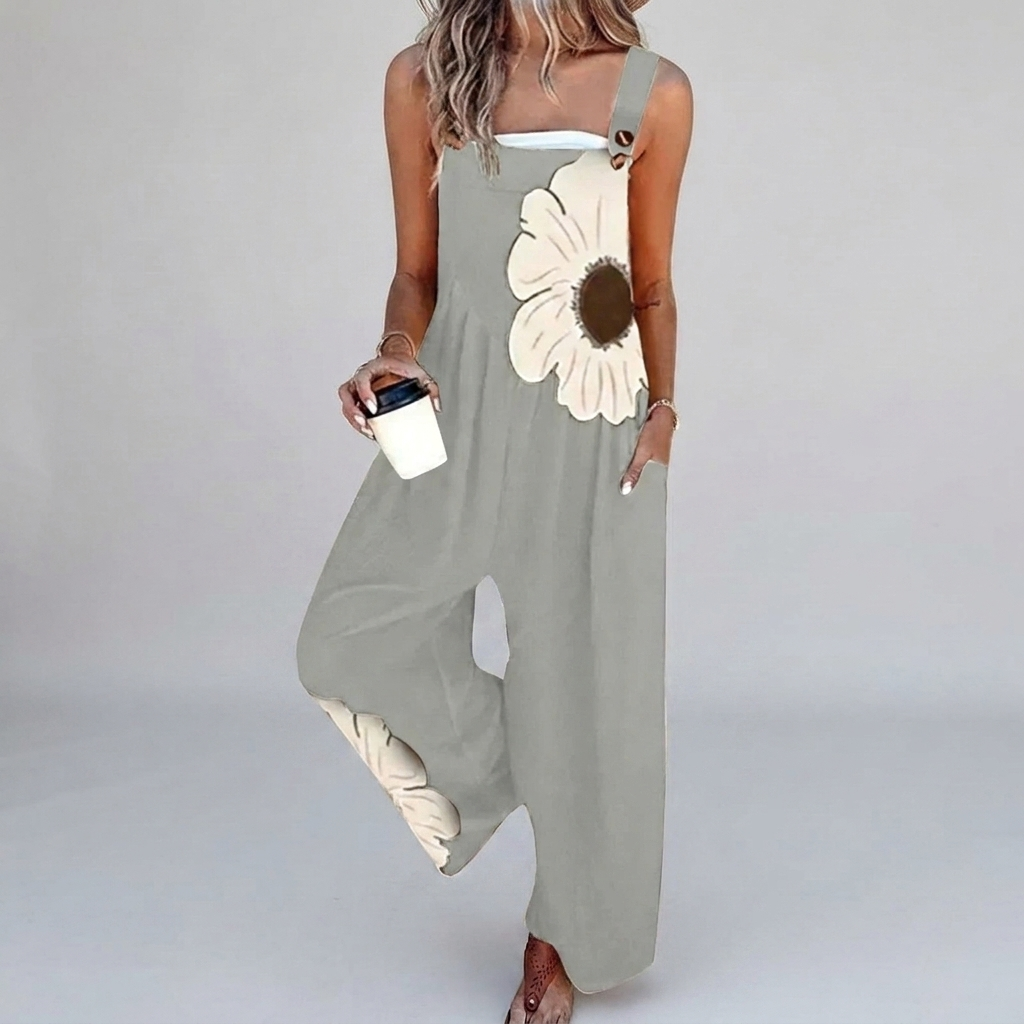 Amelia | Oversized Daisy Dungarees