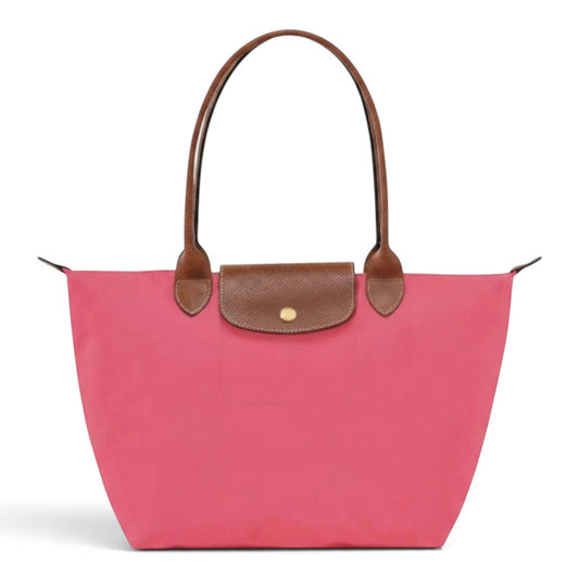 Suzanne | Large Coral Pink Foldable Tote Bag