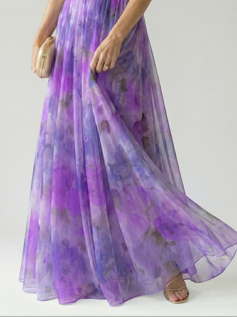 Anna | Rose Ombre Print Maxi Dress