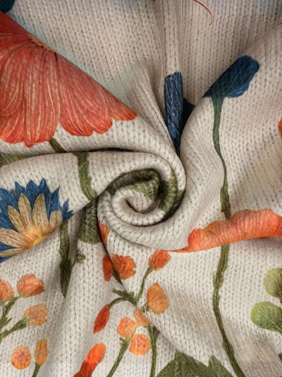 Andrea | Wildflower Knitted Zip Cardigan