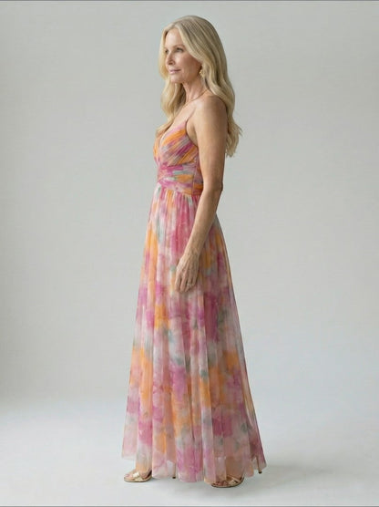 Anna | Rose Ombre Print Maxi Dress