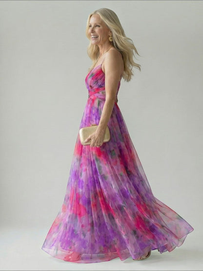 Anna | Rose Ombre Print Maxi Dress