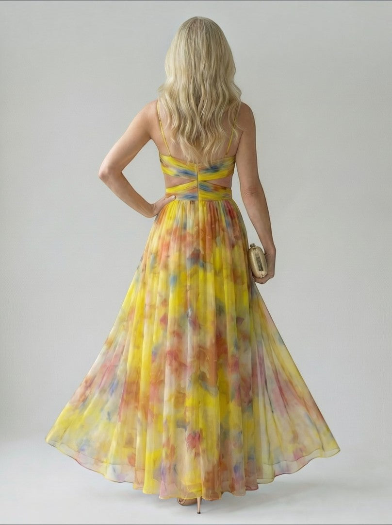 Anna | Rose Ombre Print Maxi Dress