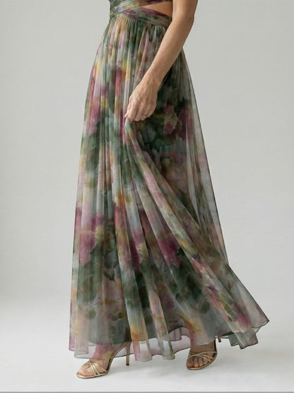 Anna | Rose Ombre Print Maxi Dress
