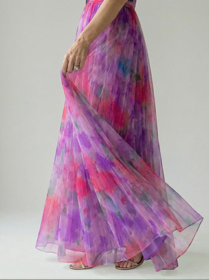 Anna | Rose Ombre Print Maxi Dress