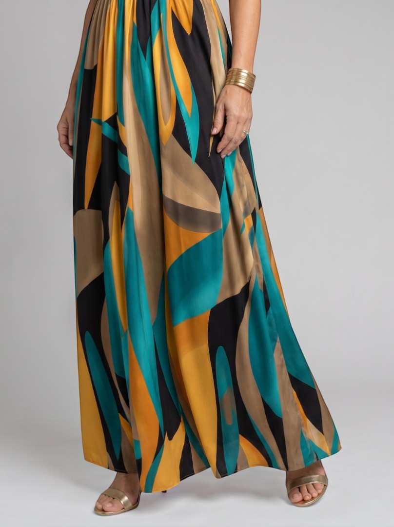 Teresa | Graphic Print Maxi Dress