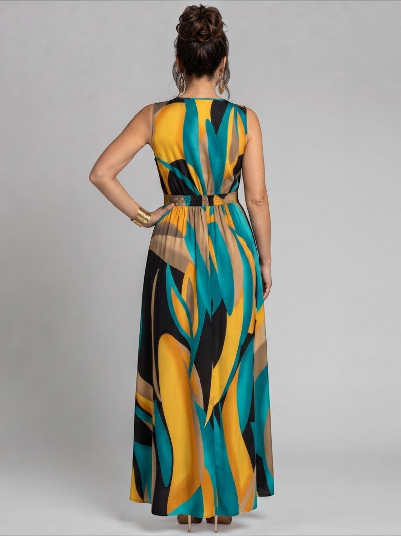 Teresa | Graphic Print Maxi Dress
