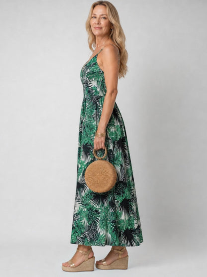 Wendy | Palm Print Maxi Dress