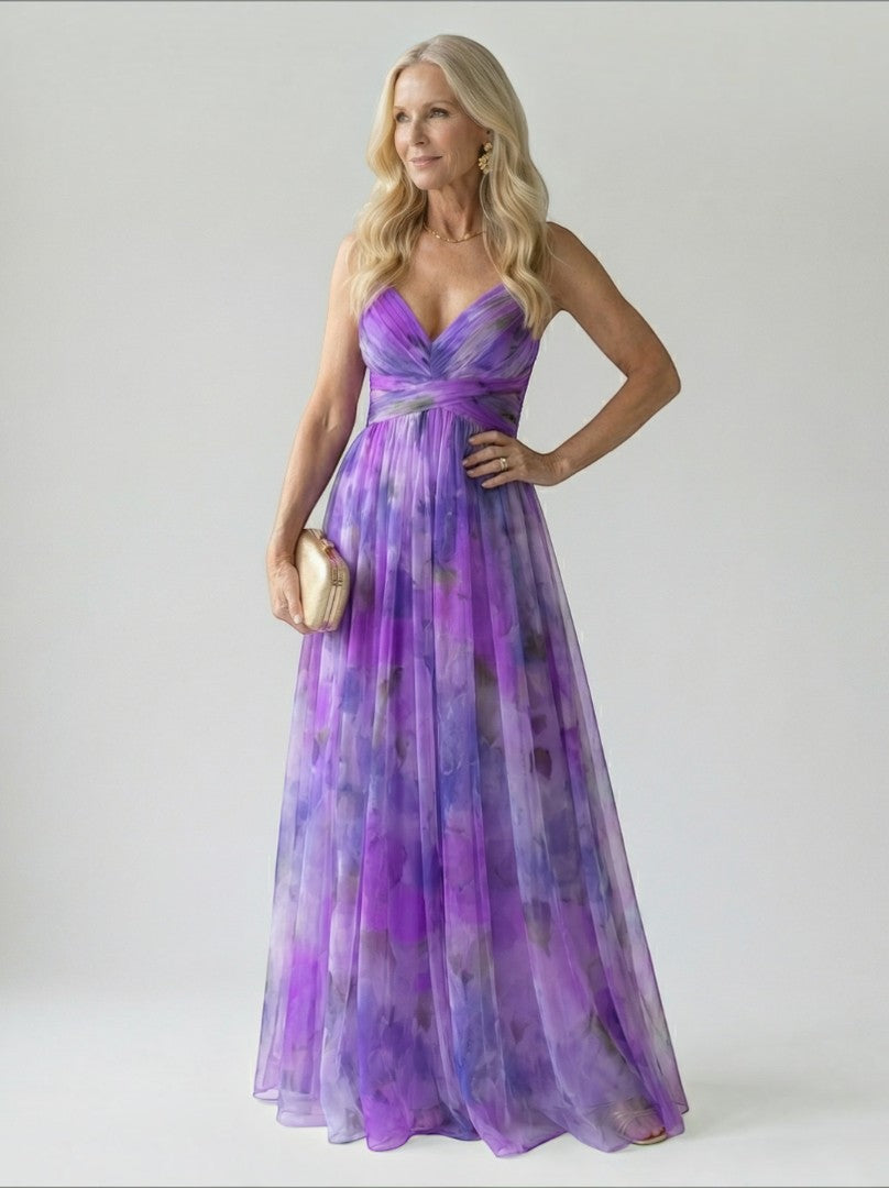 Anna | Rose Ombre Print Maxi Dress