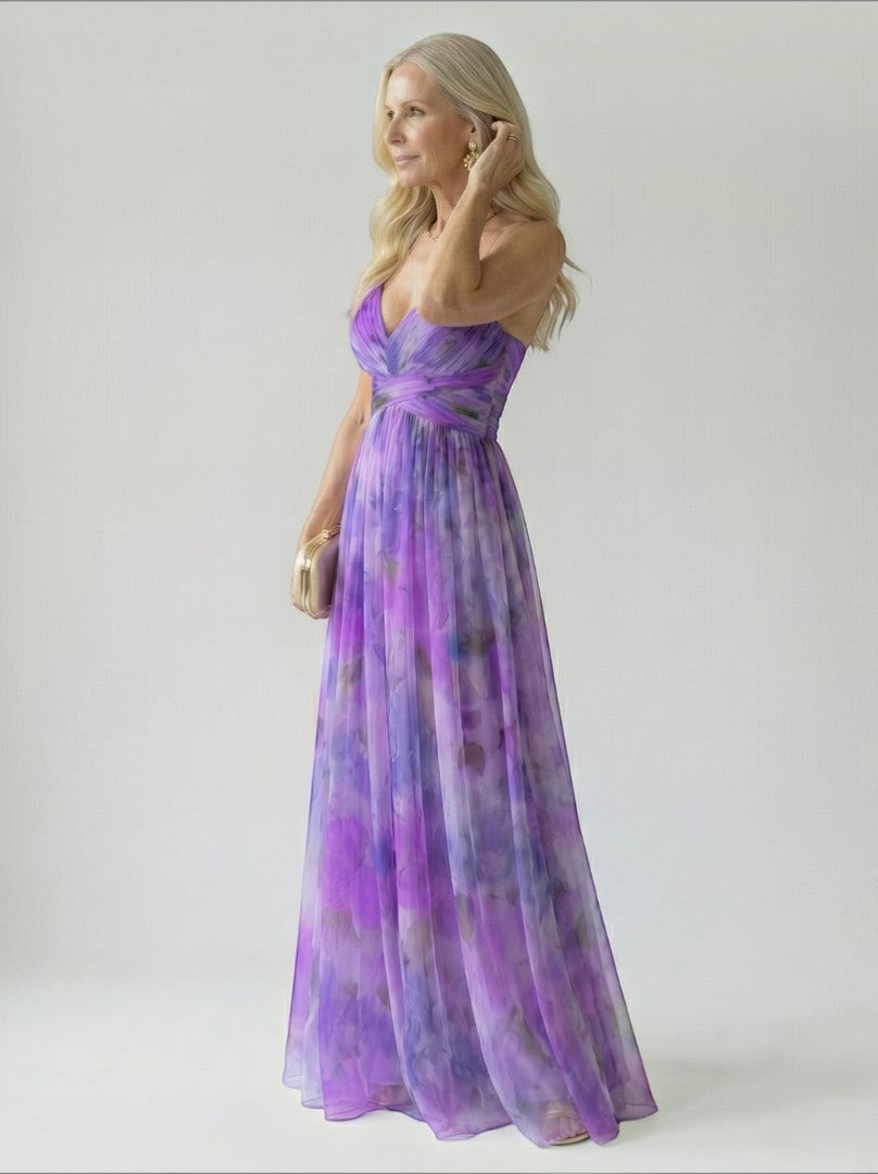 Anna | Rose Ombre Print Maxi Dress