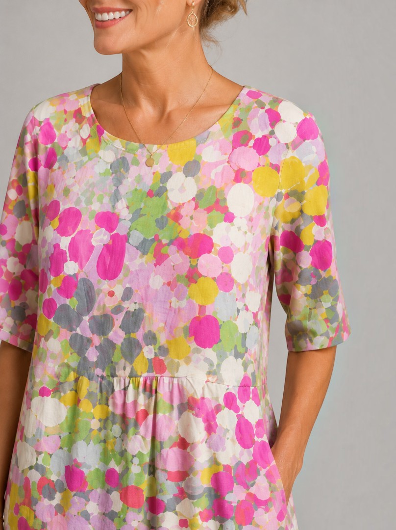 Sarah | Watercolour Floral Midi Dress