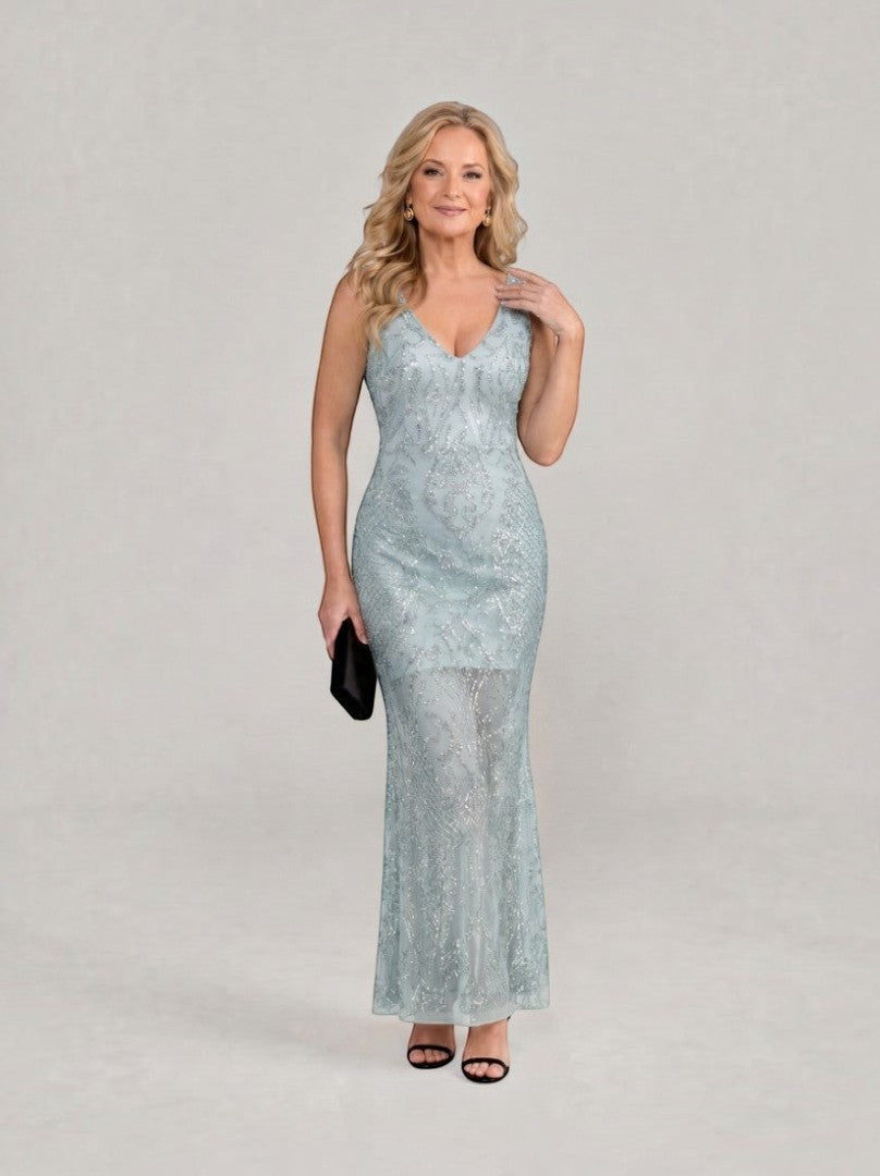 Camilla | Gold Sequin Detail Maxi Dress