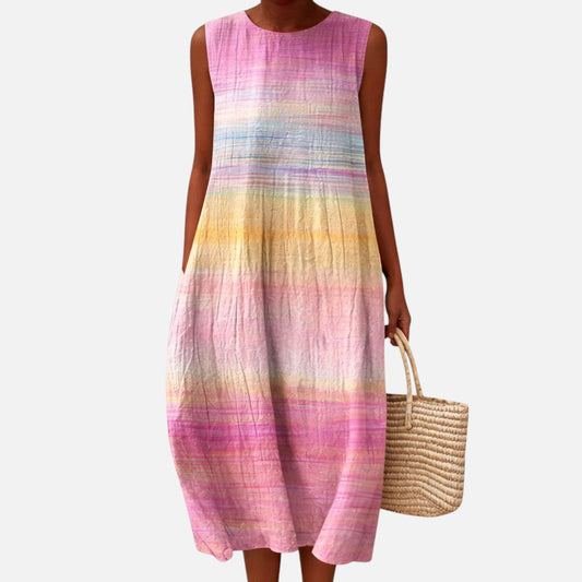 Lesley | Pastel Ombre Sleeveless Midi Dress