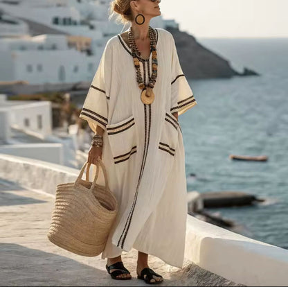 Olivia | Printed Linen Dress